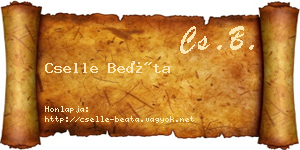 Cselle Beáta névjegykártya